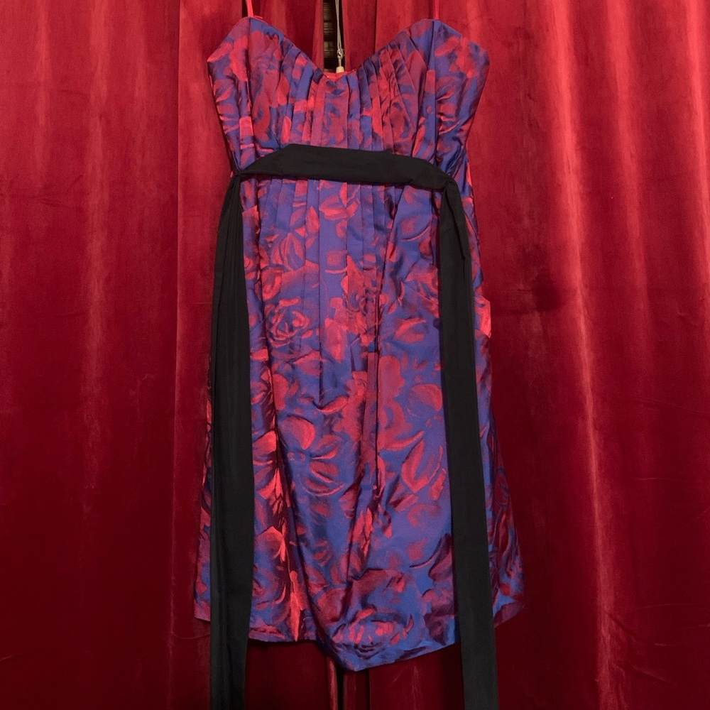 BCBG Max Red and Blue Dress With Pockets!, Size 4